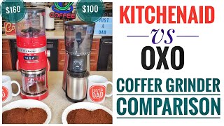 OXO vs KitchenAid Coffee Grinder Comparison [upl. by Kirre]