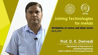 Lec 33  Weldability of carbon and alloys steels FeC CCT [upl. by Asillam]