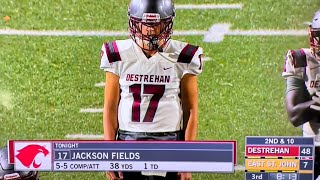 Jackson Fields  Quarterback  Destrehan High School  Class of 2026  Television Debut  102822 [upl. by Kentiggerma]