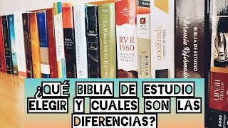 ¿Qué BIBLIA DE ESTUDIO elegir y cuales son sus DIFERENCIAS GUIA COMPLETA ¿Cual es la MEJOR BIBLIA [upl. by Akenat]