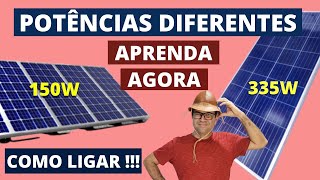 Como associar Placas Fotovoltaicas de potências diferentes de forma correta Energia Solar Off Grid [upl. by Milzie]