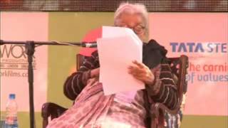 Eminent author and social activist Mahasweta Devi at Jaipur Literature Festival [upl. by Aiynat]