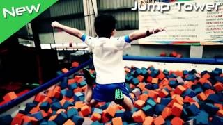 fearless flying kid from jump tower at jumpstreeasia [upl. by Olmstead806]