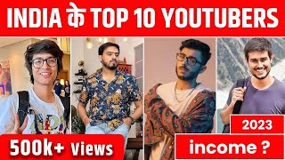 Top 10 YOUTUBERS in India  भारत के Top 10 YouTube Channels  Facts  Hindi [upl. by Oemac]