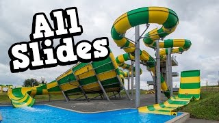 Aqualand Moravia  All Water Slides  Tobogany Onride POV [upl. by Shane]