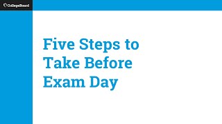 Five Steps to Take Before Exam Day [upl. by Lorre]