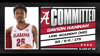 LIVE 4star SG Davion Hannah announces college commitment  No 37 Overall Prospect [upl. by Daren]