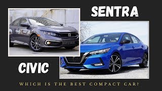 2020 Honda Civic vs 2020 Nissan Sentra  10 KEY DIFFERENCES [upl. by Bendicta]