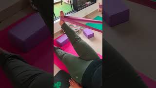 Leg Exercise with Therraband for Strong Legyoutubeshorts muktaiyoga [upl. by Boyden]