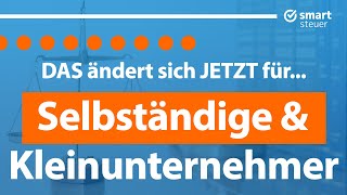 Neues Gesetz DAS ändert sich JETZT für Selbständige amp Kleinunternehmer [upl. by Irt797]