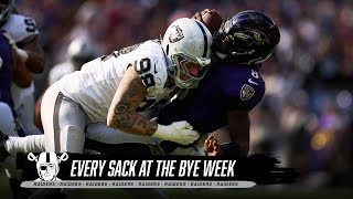 Every Raiders Sack at the Bye Week  Highlights  NFL [upl. by Osmen]