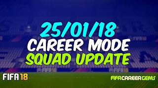 250118 FIFA 18 Career Mode Squad Update [upl. by Niabi149]