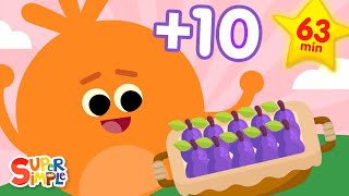 Adding Up To 10  More  Kids Songs  Super Simple Songs [upl. by Yrrat]