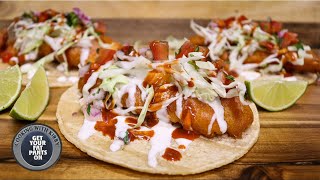 Beer Battered Fish Tacos  Mexican Food  Easy Recipes [upl. by Ridinger]