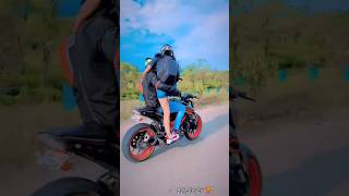 Bike lover cute girl video couple video bike rider love pos bike bikelover bikeride [upl. by Zubkoff]