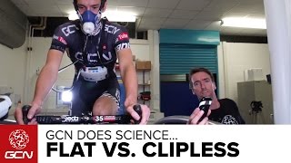 What Is The Most Efficient Pedalling Style We Test Flat Vs Clipless Pedals  GCN Does Science [upl. by Johan]