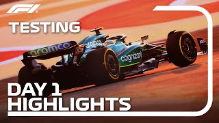 Day 1 Highlights  F1 PreSeason Testing [upl. by Dlanor]