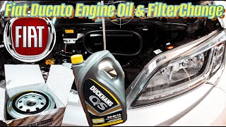 FIAT DUCATO Engine Oil amp Filter Change Motorhome Camper Van [upl. by Elag]