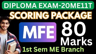 Diploma MFE passing package20ME11T Fix 80 MarksDiploma passing packageScoring Package [upl. by Giltzow]