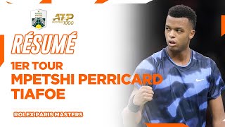 RÉSUMÉ Mpetshi Perricard vs Tiafoe 1er tour  Rolex Paris Masters 2024 [upl. by Novert]