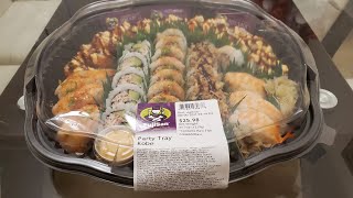 Sushi 🍣 Party Tray Kobe Review  Sams Club [upl. by Granger]