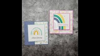 Anleitung  Klappkarte mit Gutscheinfach  Stampin Up  Regenbogendesignerpapier [upl. by Jasper]