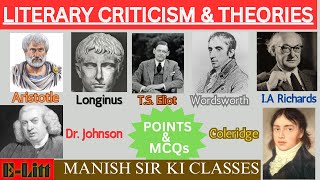 Literary Criticism and Theories Important Points and MCQs [upl. by Dric273]