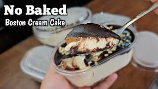 No Baked Boston Cream Cake Madiskarteng Nanay by mhelchoice [upl. by Daly306]