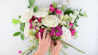 EASY DIY Organic Bridal Bouquet by Flower Moxie SUPER FAST TUTORIAL [upl. by Naitsihc]