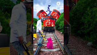 dame tu cosita alian dance amp cat 😺 beby tom dance hight speed train 🚂 beby safe fight vfx magic [upl. by Venola]