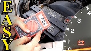 How to Test a Car Battery with a Multimeter [upl. by Ashlan]