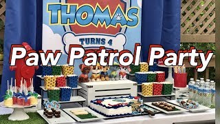 Paw Patrol Birthday Party  Paw Patrol Theme Dessert Table [upl. by Helli632]