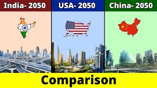 India 2050 vs China 2050 vs United States 2050  Comparison  Data Duck [upl. by Eikcim]