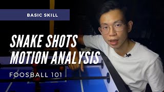 SNAKE SHOT MOTIONS Indepth Analysis  Foosball 101 foosball tips [upl. by Aeel558]