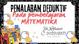 Penalaran Deduktif Pada Pembelajaran Matematika [upl. by Esirehs800]