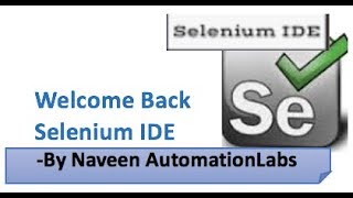 Lets welcome new Selenium IDE  Record and Play Tool [upl. by Fredel103]