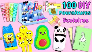 100 DIY – IDÉES DE FOURNITURES SCOLAIRES  ASTUCES ET BRICOLAGES POUR LA RENTRÉE DE CLASSES [upl. by Nahama]