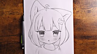 How to Draw Anime girl  Drawing step by step [upl. by Sirromaj]