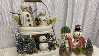 How to Decorate a Winter Tiered Tray [upl. by Viens]