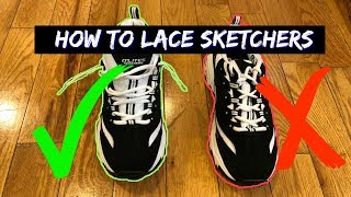 How to Lace Skechers DLites Air Force Ones Loosely [upl. by Faxun]