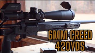 6MM Creedmoor Groups at 420yds [upl. by Saimerej]