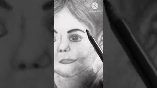 Portrait art youtube shorts portrait drawing edit aesthetic dark music katyperry youandi [upl. by Broddie229]