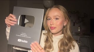 ASMR LIVE unboxing my 100k play button  ˚⋆˚⊹ [upl. by Leahciam899]