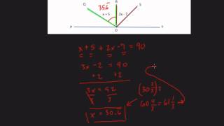 Adjacent Angles and Algebra [upl. by Enirroc]