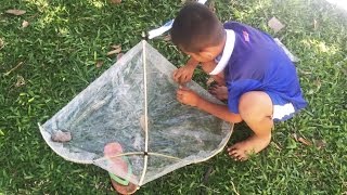 How To Make Khmer Kite   Khmer Traditional  Cambodia [upl. by Arawaj]