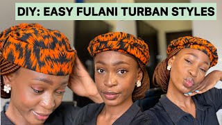 HOW TO TIE DIFFERENT EASY HAUSAFULANI HEAD WRAP [upl. by Sucram]