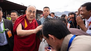 His Holiness the Dalai Lama Arrives in Ladakh [upl. by Htial]