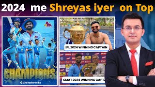 SMAT 2024 Shreyas iyer become the 1st India captain to win both smat ipl in same year [upl. by Dasa636]