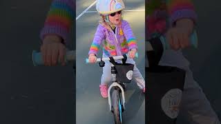 Fianna using the ramp with balance bike [upl. by Dnamra]