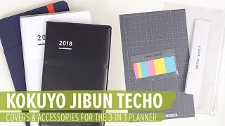 Kokuyo Jibun Techo Covers and Accessories for the 3in1 Planner [upl. by Yolande]